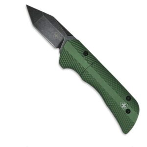 Cali-Assisted Anodized Green D2 Black Tanto